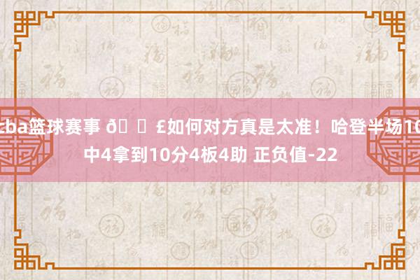 cba篮球赛事 😣如何对方真是太准！哈登半场10中4拿到10分4板4助 正负值-22