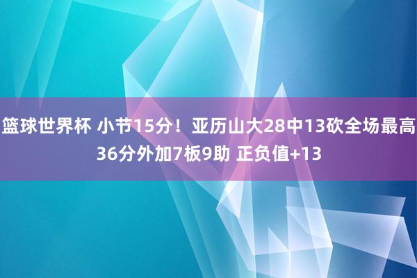 篮球世界杯 小节15分！亚历山大28中13砍全场最高36分外加7板9助 正负值+13