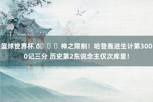 篮球世界杯 😀神之限制！哈登轰进生计第3000记三分 历史第2东说念主仅次库里！