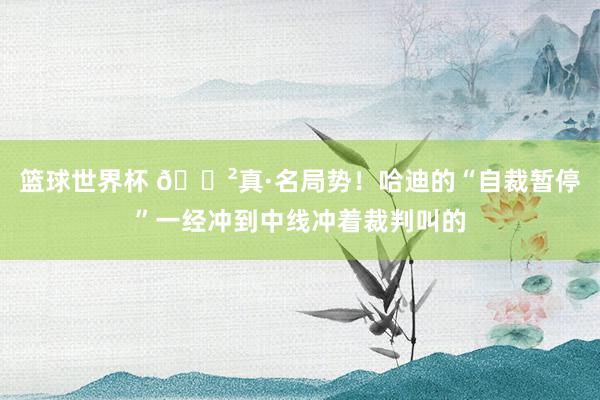 篮球世界杯 😲真·名局势！哈迪的“自裁暂停”一经冲到中线冲着裁判叫的