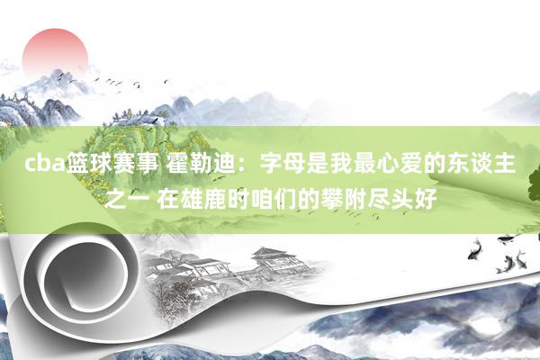 cba篮球赛事 霍勒迪：字母是我最心爱的东谈主之一 在雄鹿时咱们的攀附尽头好