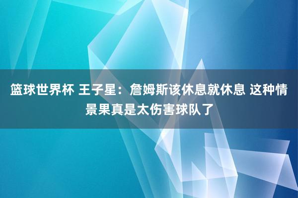 篮球世界杯 王子星：詹姆斯该休息就休息 这种情景果真是太伤害球队了